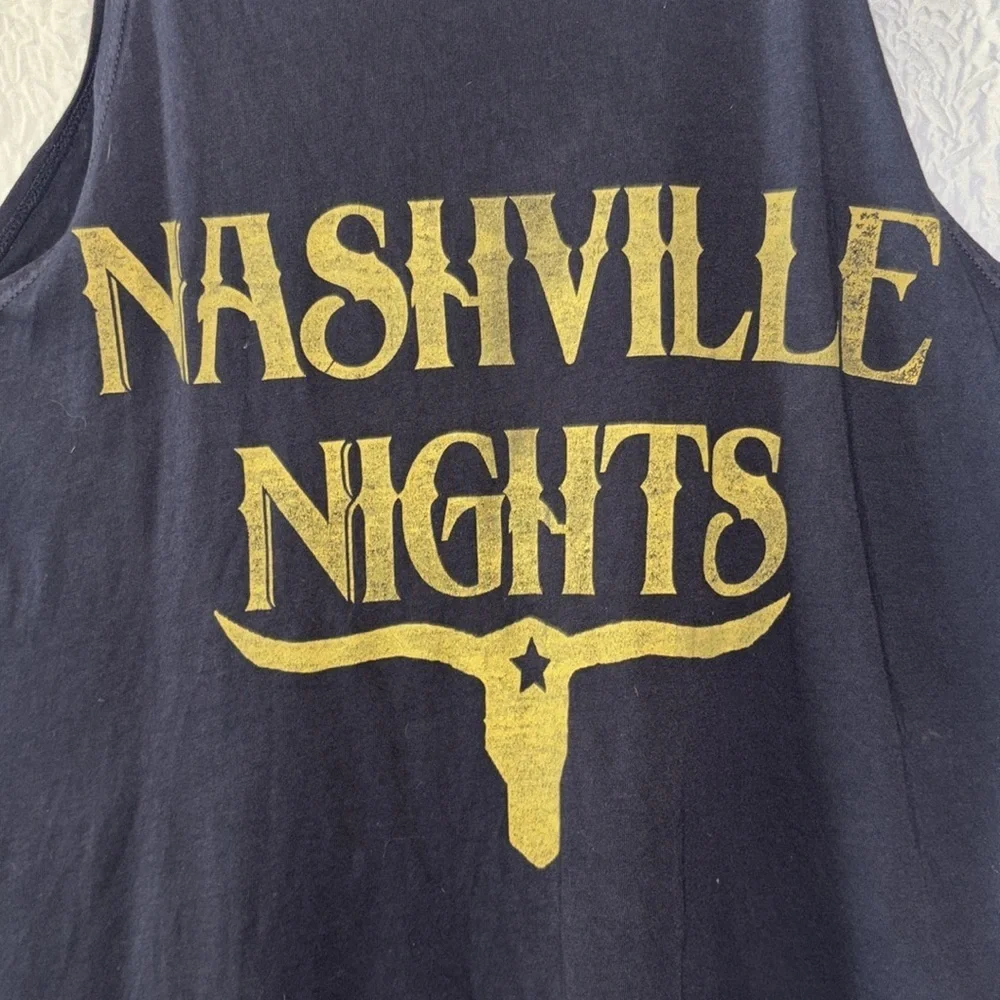 Brokedown "Nashville Nights" Graphic Racerback Tank Top - Picture 2 of 5